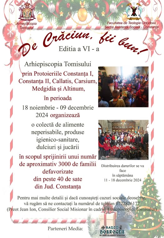 Afișul ediției a VI-a a caravanei umanitare „De Crăciun, fii bun!”